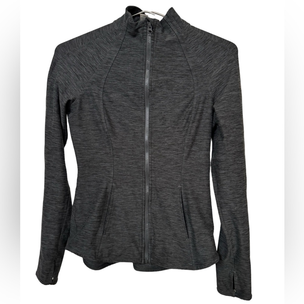 Gray Yogalicious Form Fit Sweatshirt Women’s S MINTY Yoga Warm Up